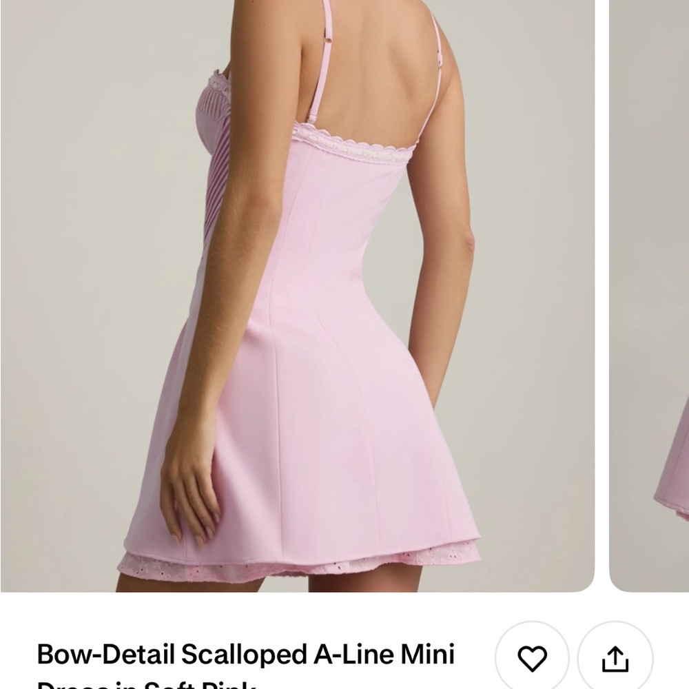 Oh Polly Light Pink Scalloped Mini Dress - Picture 2 of 7